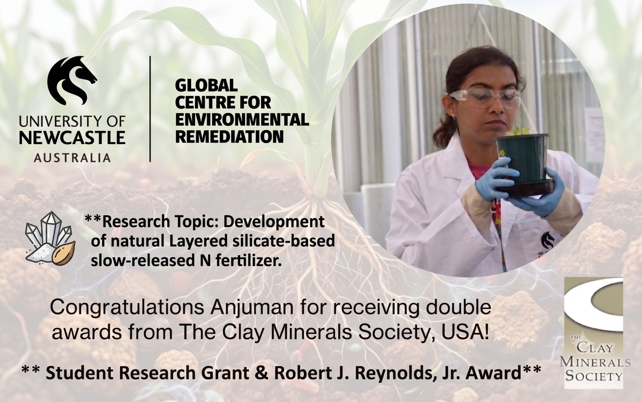 Congratulations Anjuman for receiving double awards!